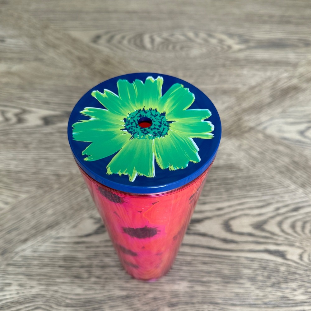 Starbucks Venti Cold Cup Tumbler Dancing Blooms Floral 24oz Summer 2022 No Straw - Picture 3 of 4